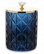 Pojemnik dekoracyjny szklany niebieski