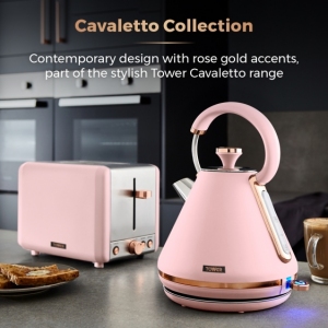 Czajnik Cavaletto Pyramid 1,7L Pink/Rose Gold