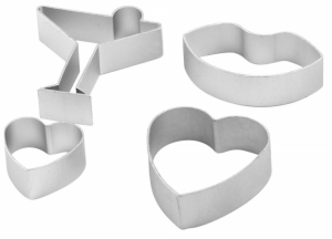Foremki LOVE do wykrawania ciastek Zenker 4 sztuki