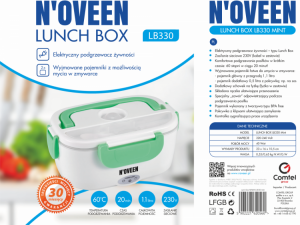 Elektryczny lunch box / podgrzewacz żywności N'oveen LB330 Mint