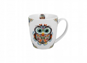 Kubek Duo Sowa Etno porcelana 460 ml
