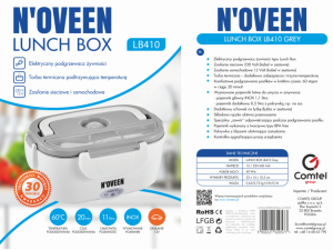 Elektryczny lunch box / podgrzewacz żywności N'oveen LB410 Grey