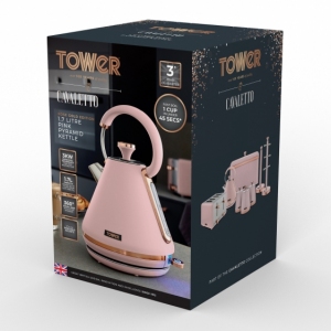 Czajnik Cavaletto Pyramid 1,7L Pink/Rose Gold