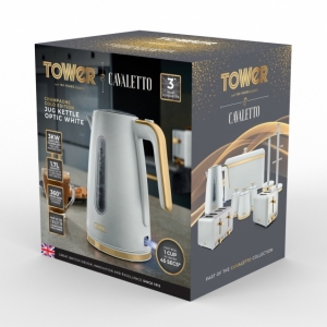 Czajnik Cavaletto Jug 1,7L Optic White/ Champagne Accents