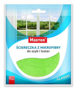 Ścierka z mikrofibry do szyb i luster Glasso Master S033