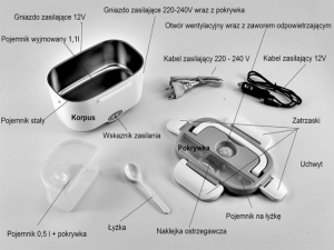 Elektryczny lunch box / podgrzewacz żywności N'oveen LB410 Grey