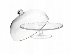 Patera szklana z kloszem 29 cm