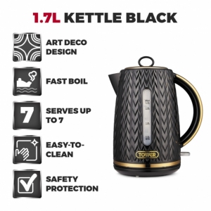 Czajnik Empire 1,7L Black/Brass