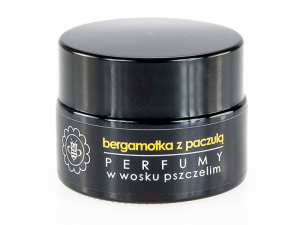 Perfumy w wosku pszczelim BERGAMOTKA Z PACZULĄ, Miodowa Mydlarnia