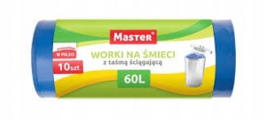 Worki na śmieci 60L z taśmą
